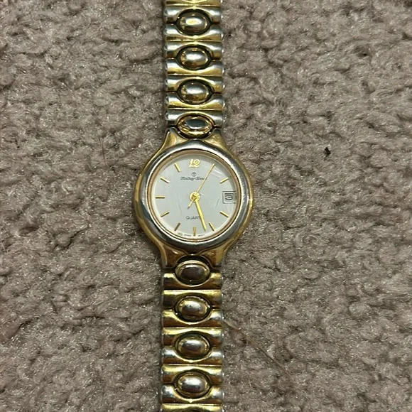 Mathey Tissot women’s vintage two tone bracelet watch one size‎